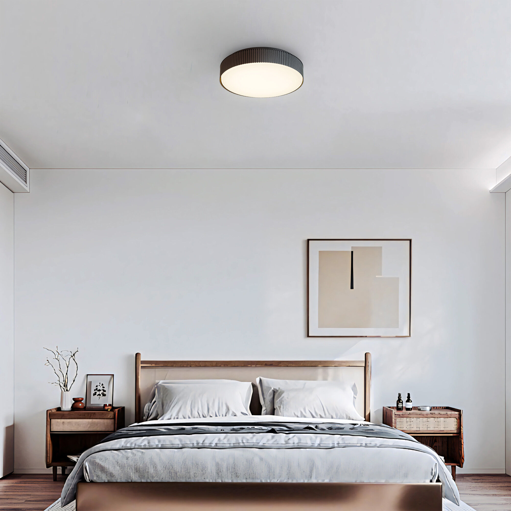 Channel LED 13 inch Sand Black Outdoor Flush Mount